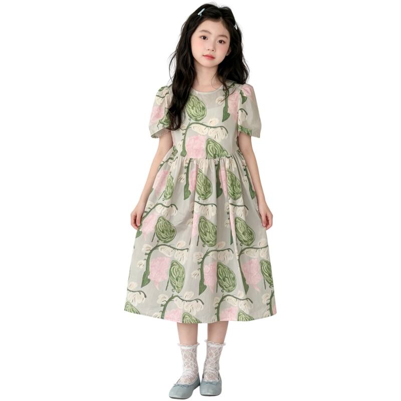 YALU Grade School Dresses Camisole Moderate Midi Skirt