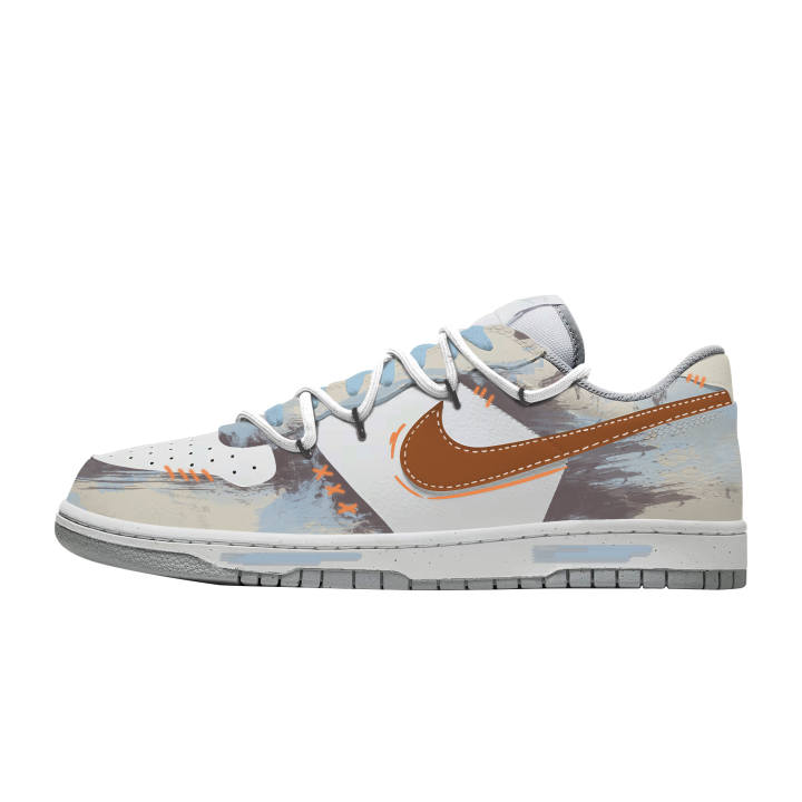 Nike Nike Big Vintage Wave Leather Lightweight Low top Skateboard Shoes Men's Ecru