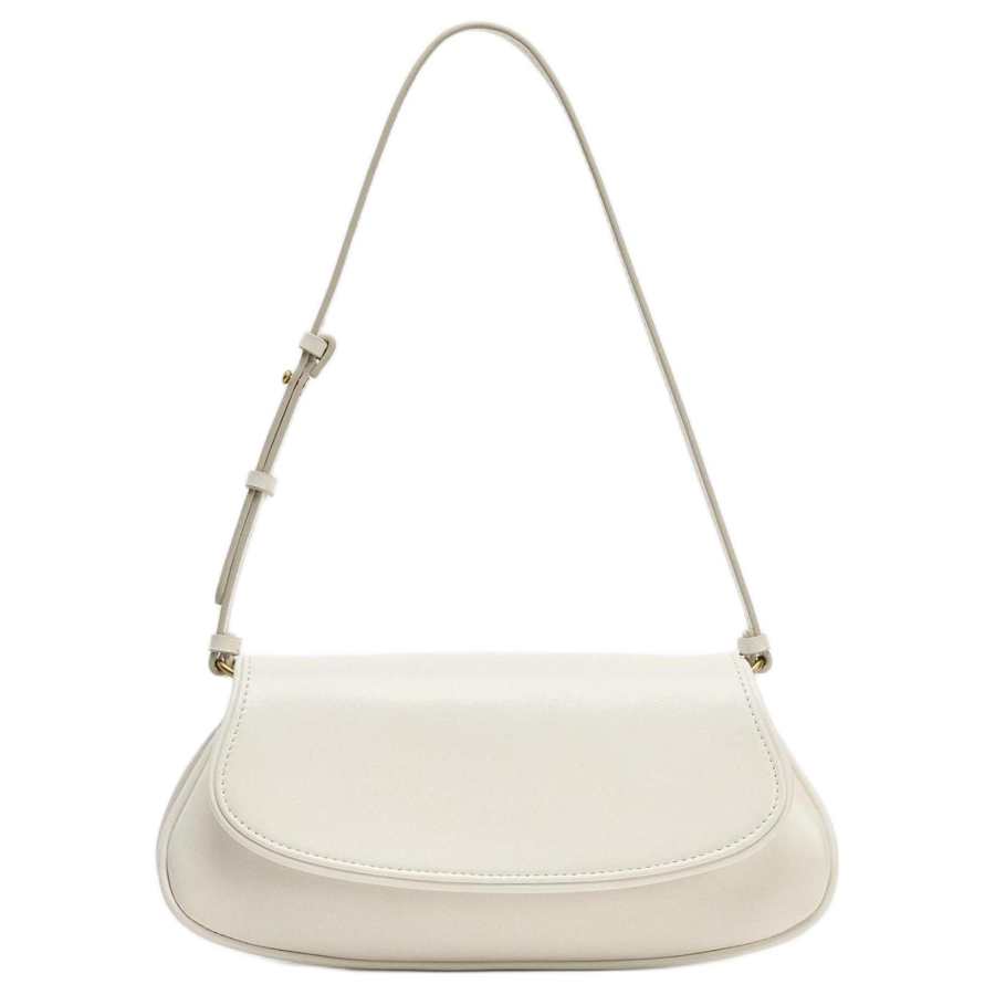 ZARA Flap Closure Pu Crossbody Bags Regular Women's White