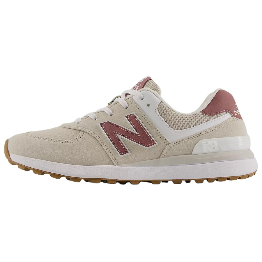 New Balance New Balance NB 574 Greens V2 Waterproof Rebound Golf Shoes Women's Light Beige Apricot Red