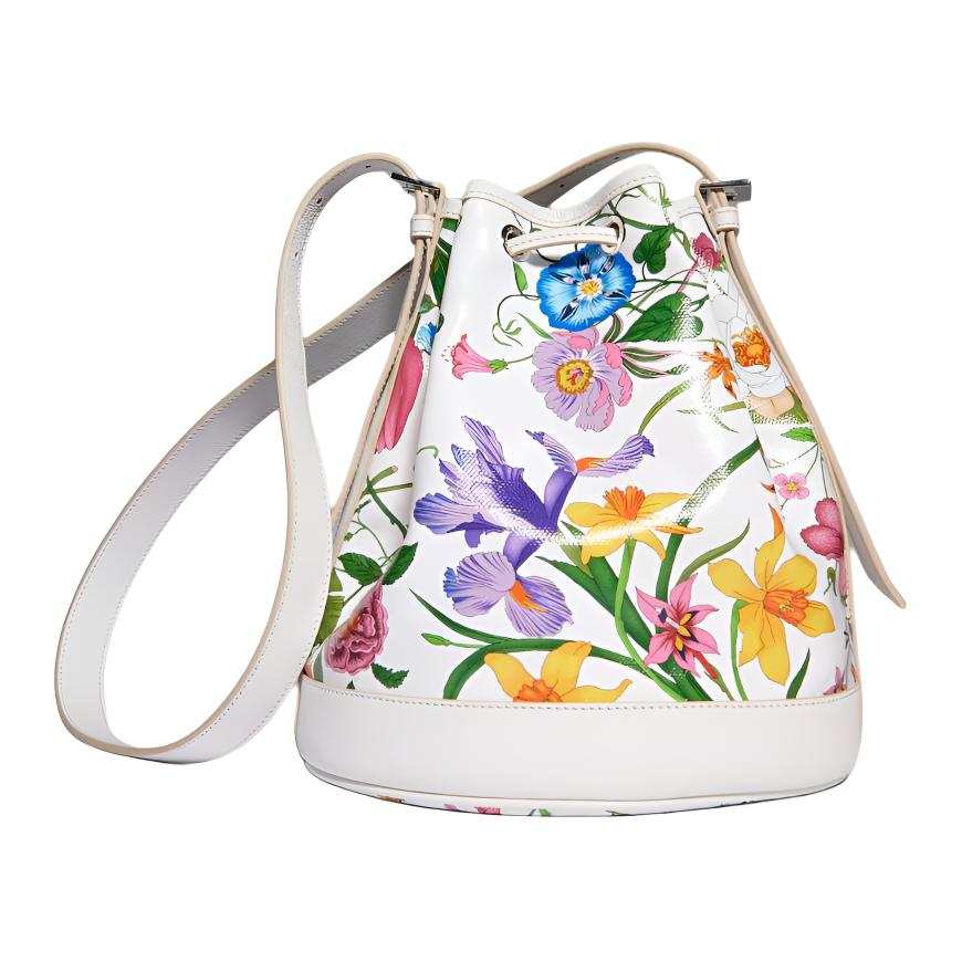 GUCCI Coated Canvas Bucket Bag Crossbody Bag Small Women's Multicolor