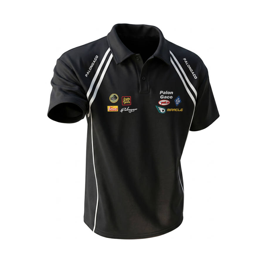 PAL ONGACO Polo Shirts Unisex Polo Collar Moderate Straight Fit
