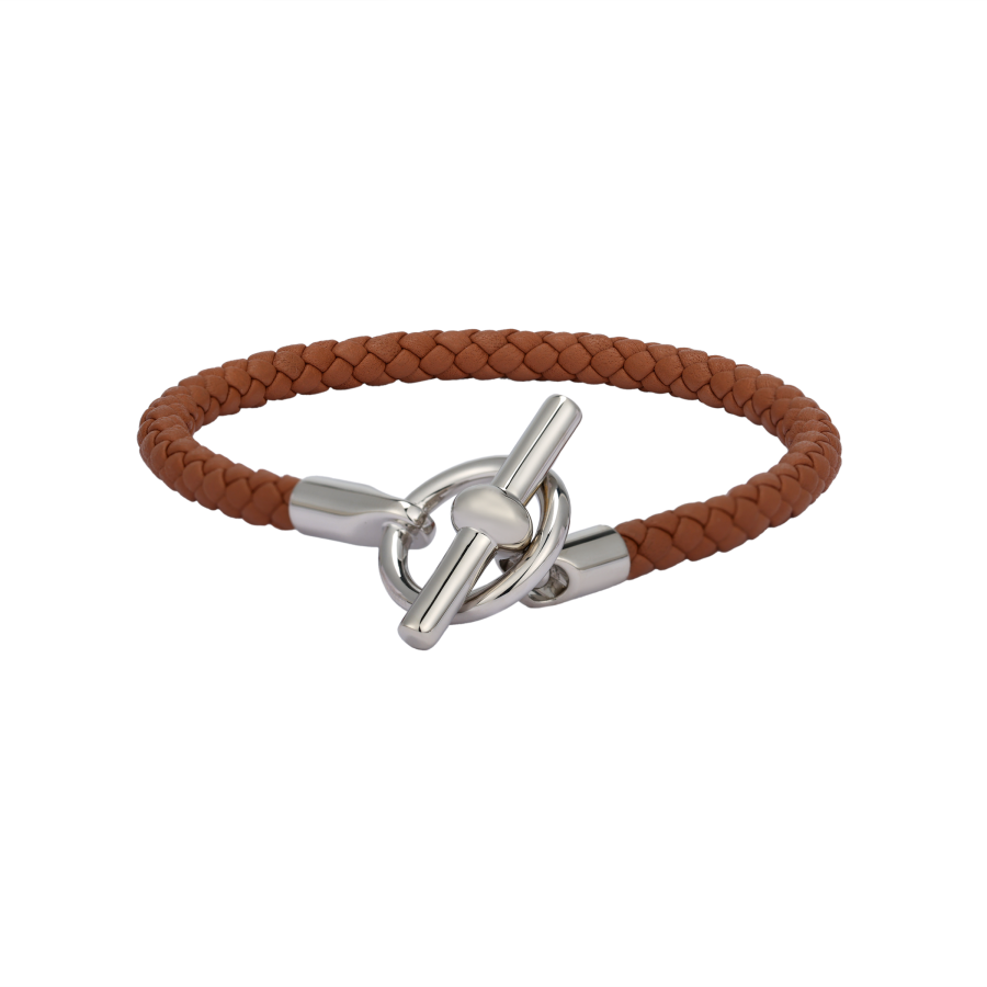 HERMES Glenan H Wristband Calfskin Accessories Unisex