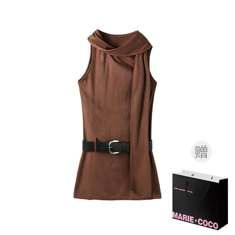 MARIE·COCO Two Piece Skirt Sets Women's Stand Collar Moderate Short Skirt