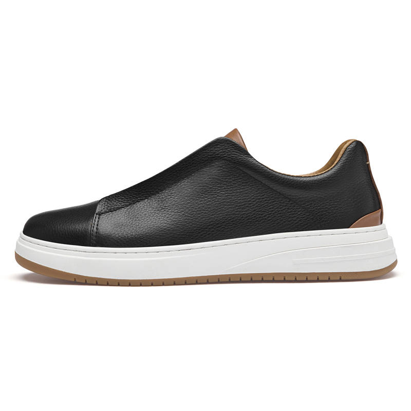 YALU Top Grain Cow Leather Casual Leather Shoes Men's