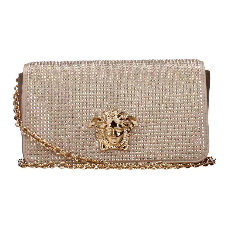 VERSACE VERSACE Silk Shoulder Bag Small Women's Gold