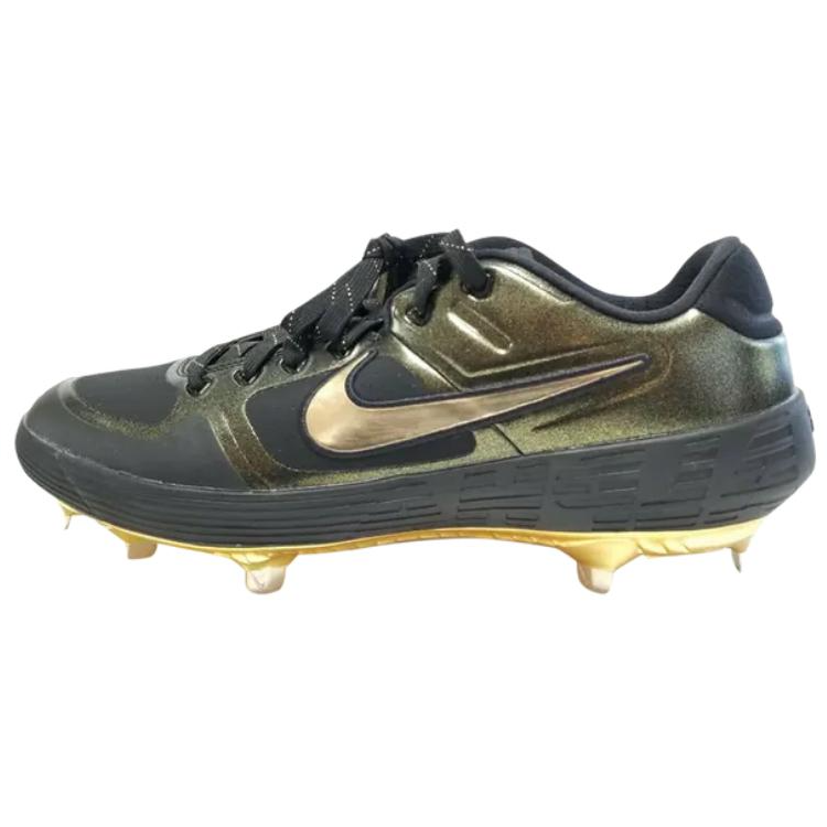 Nike Nike Alpha Huarache Elite 2 Low Top Upper Height Baseball Shoes Men's Black Gold