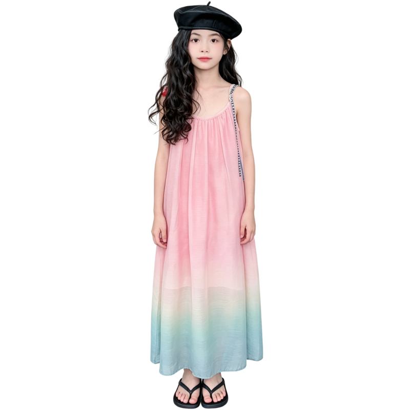 YALU Grade School Dresses Camisole Moderate Midi Skirt