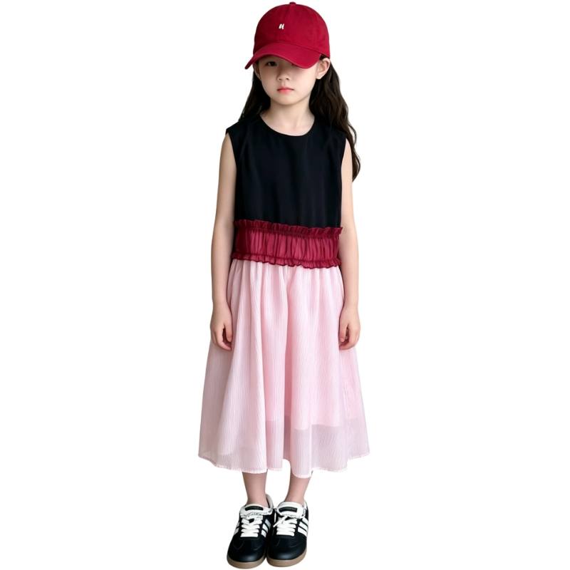 YALU Grade School Dresses Camisole Moderate Midi Skirt