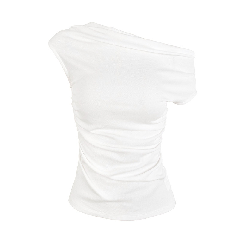 DUSHILIREN T Shirts Women's Irregular Thin Nipped In Waist