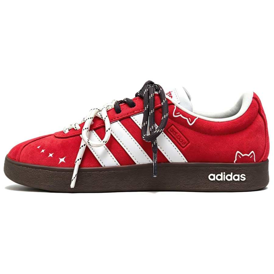 Adidas Adidas VL COURT 2.0 Quick Dry Abrasion Resistant Low top Skateboard Shoes Unisex China Red