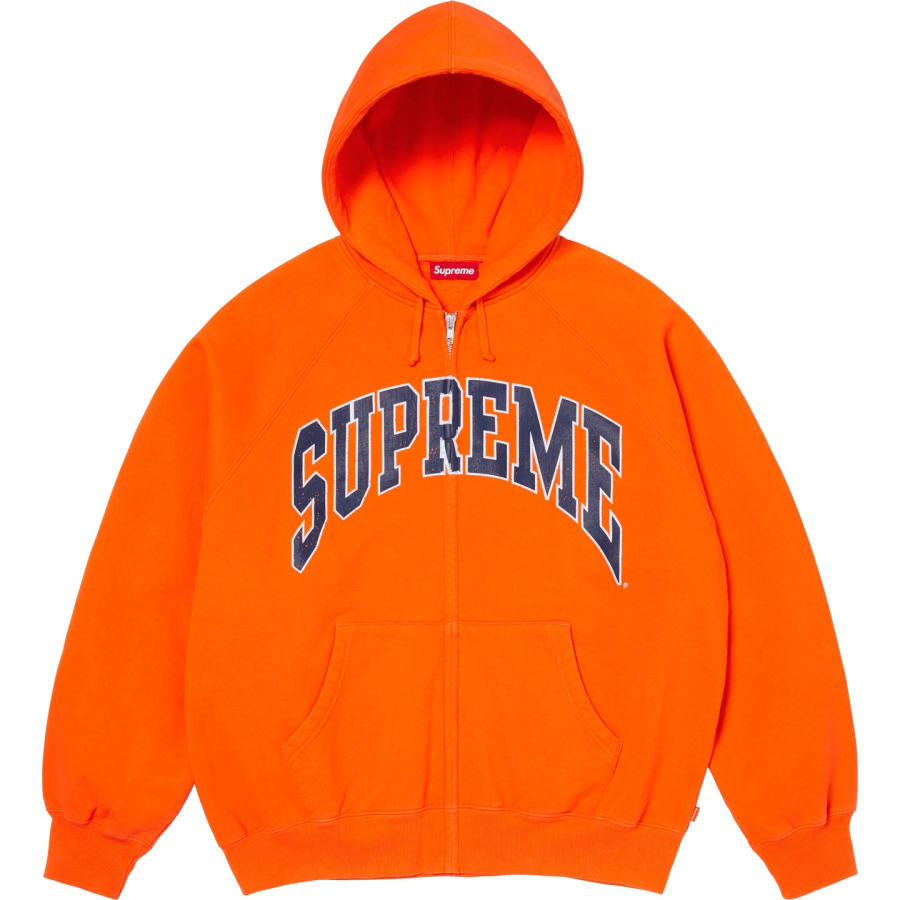 Supreme Supreme SS26 WEEK9 Cracked Raglan Zip Up Hooded Sweatshirt Unisex