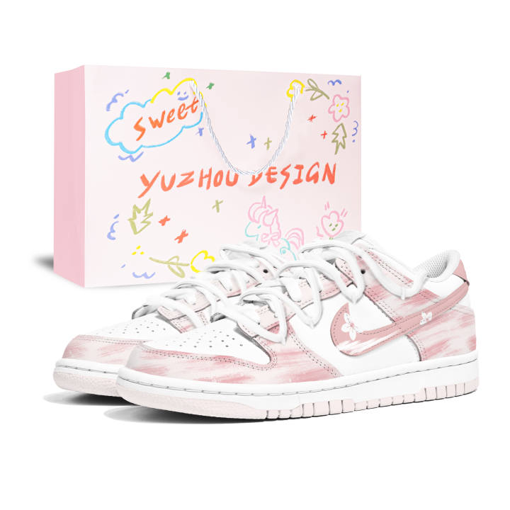 Nike Nike Dunk Cherry Blossom Lover Shopping Bag Skateboard Shoes Women's Pink