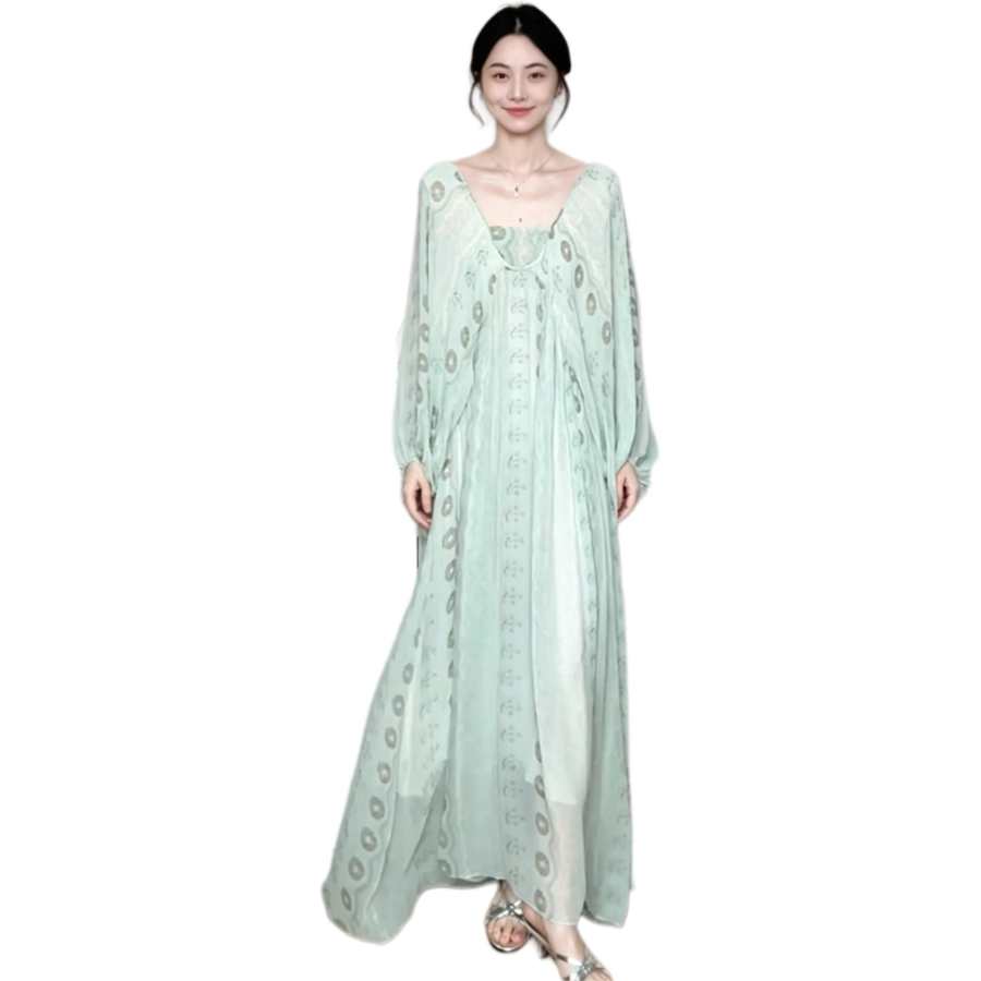 Cotton Gene Long Sleeved Dress Women's