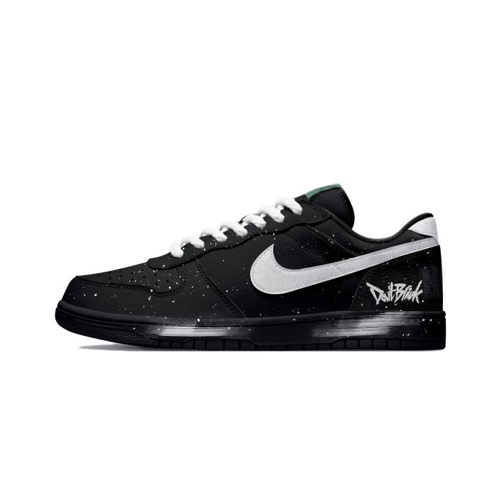 Nike Nike Big Slip Resistant Abrasion Resistant Low top Skateboard Shoes Men's Black White