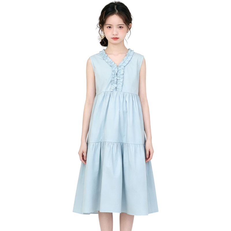 YALU Grade School Dresses Camisole Moderate Midi Skirt