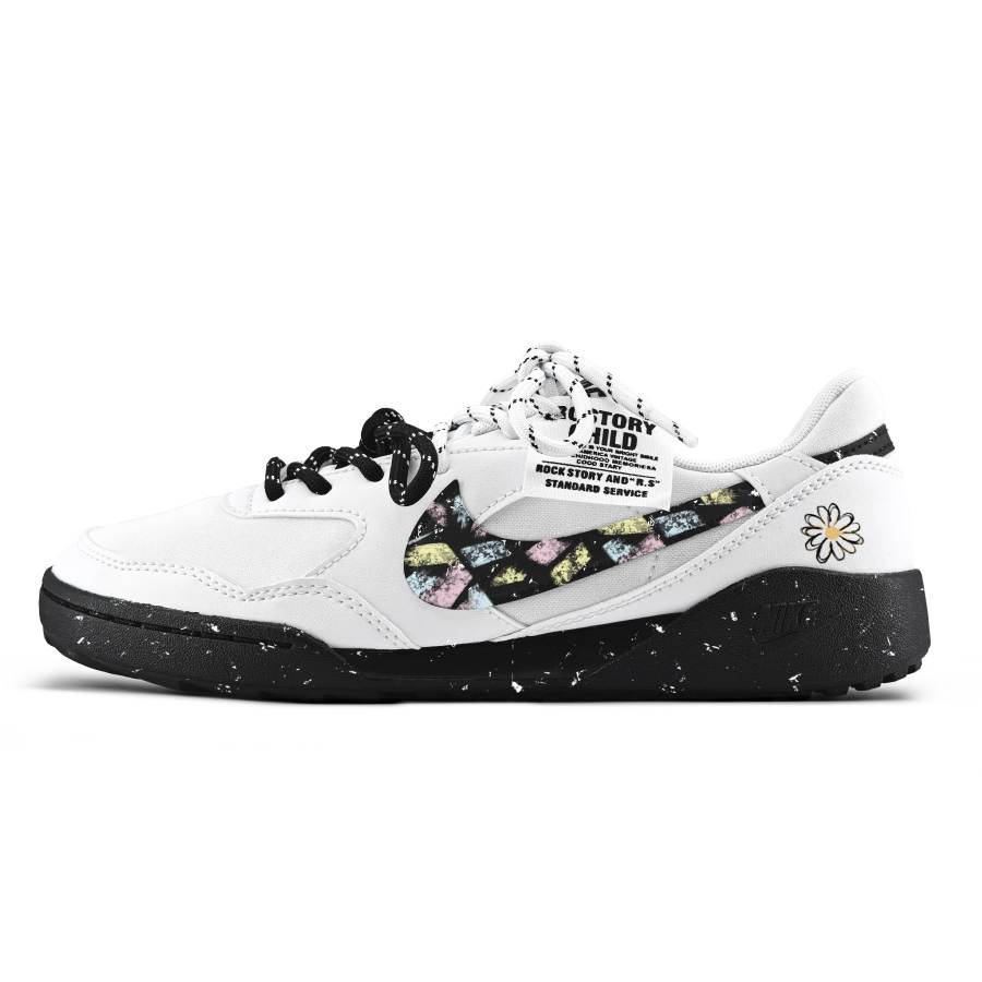 Nike Nike Terra Manta Dazzling Color, Double Shoelace Breathable Lightweight Low top Casual Shoes Women's Black White