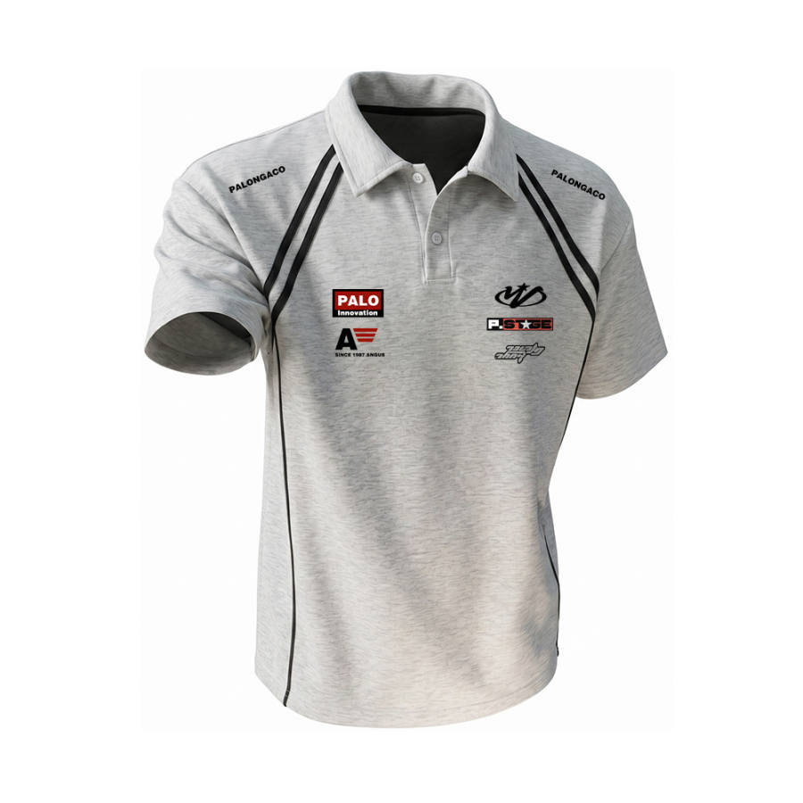 PAL ONGACO Polo Shirts Unisex Polo Collar Moderate Straight Fit