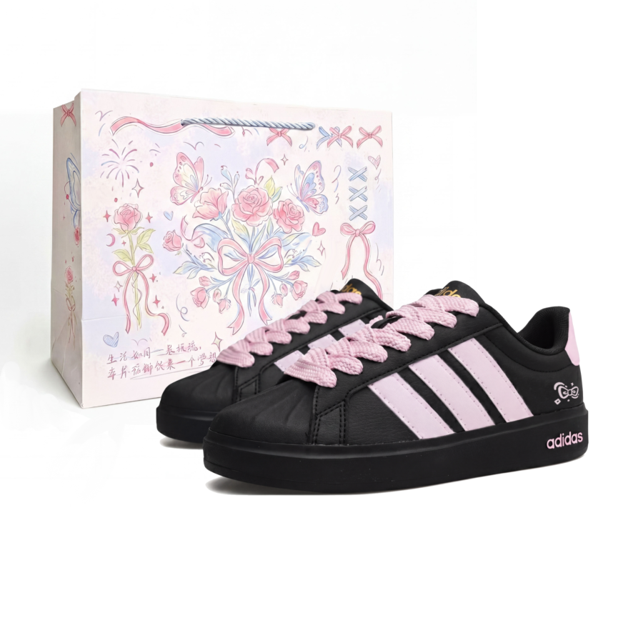 Adidas Adidas Dark Chocolate Pink Berry Synthetic Leather Abrasion Resistant Breathable Low top Skateboard Shoes Unisex
