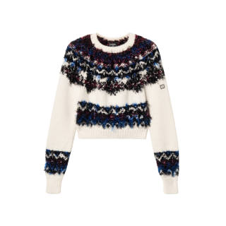 CHANEL Sweater Women's Black White