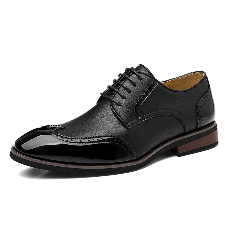 YALU Blended Material Casual Leather Shoes Men's