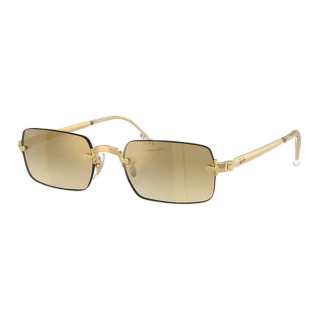 RayBan Metal Rectangular Sunglasses Unisex Polished Arista Gold
