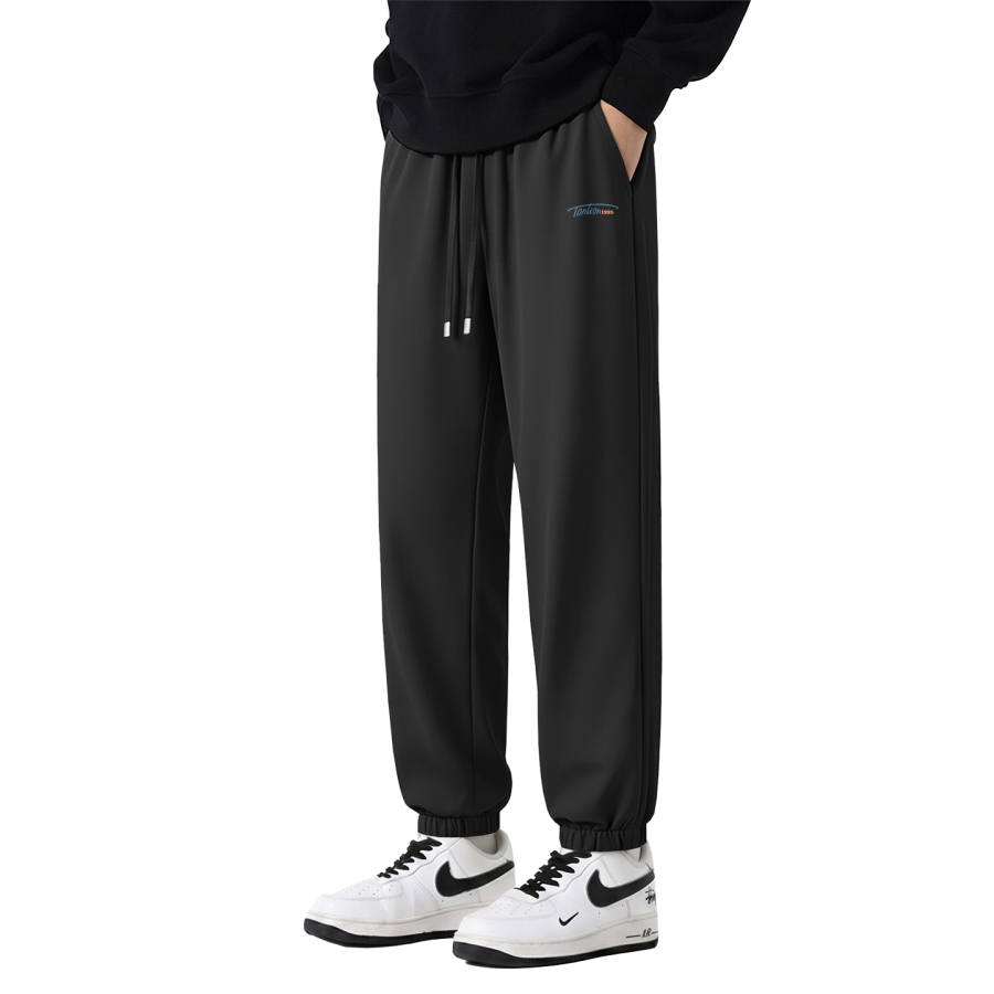 Tonlion Casual Pants Unisex Thin Cuffed Pants