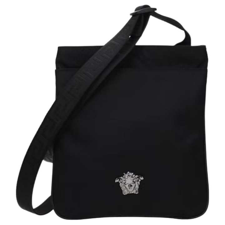 VERSACE VERSACE Nylon Crossbody Bags Unisex Black