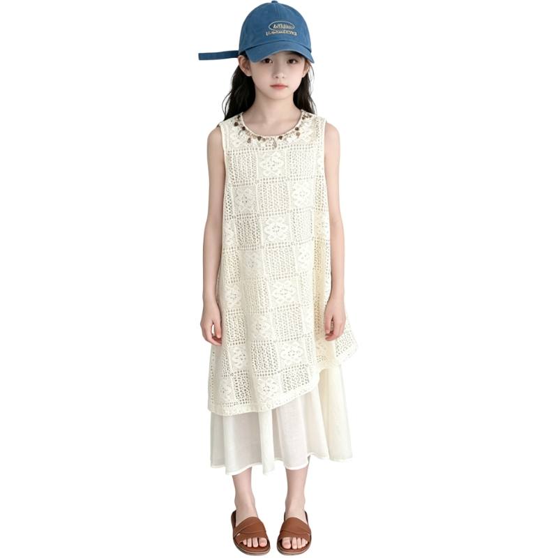 YALU Grade School Dresses Camisole Moderate Midi Skirt
