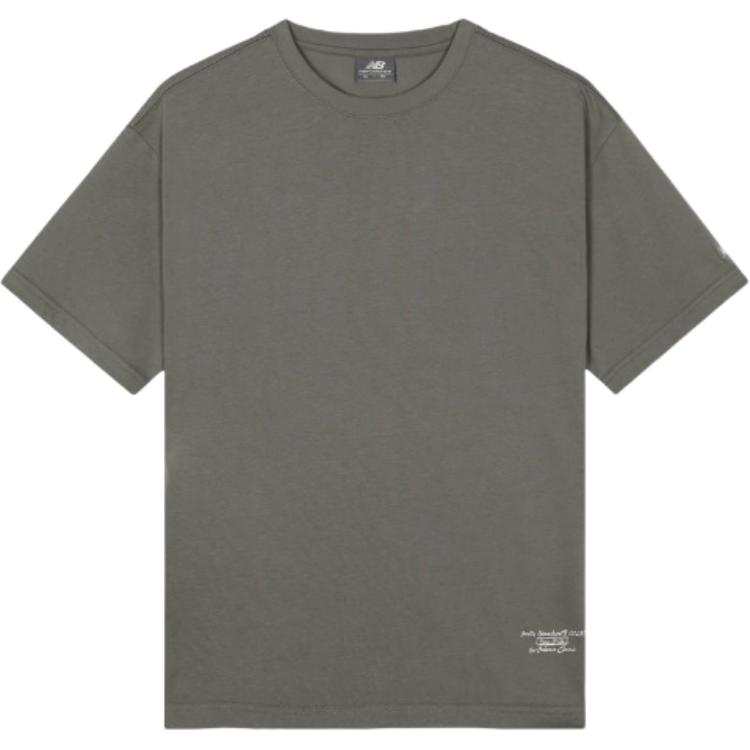 New Balance New Balance T Shirts Unisex Gray Khaki Crew Neck