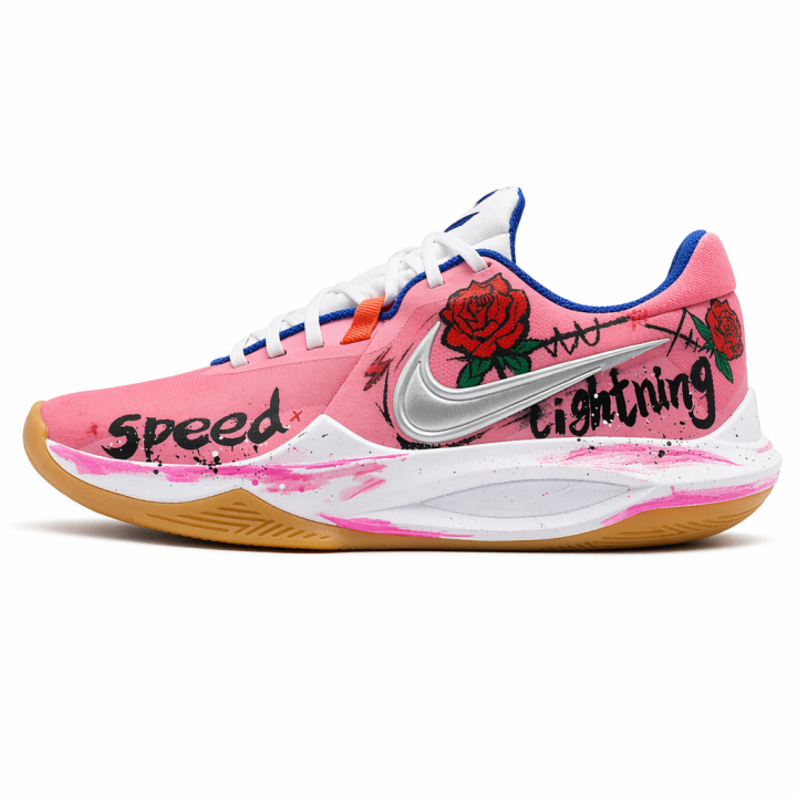 Nike Nike Precision 6 Freedom Lightning Cushioning Abrasion Resistant Coverage Low top Basketball Shoes Men's Peach Pink