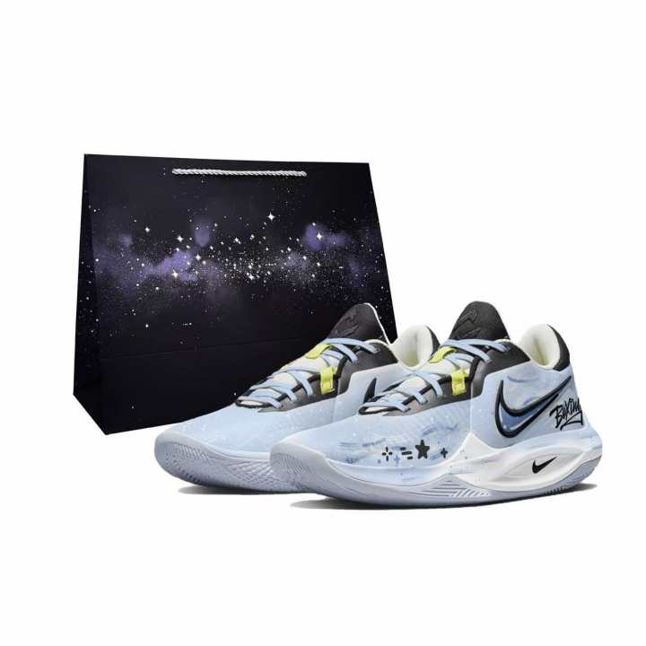 Nike Nike Precision 6 Support Impact Resistant Low top Basketball Shoes Men's Blue Black