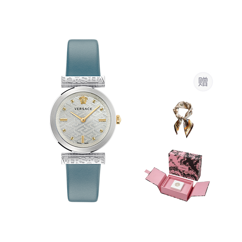 VERSACE REGALIA Wrist Watches Quartz Movement Cow Leather Strap 34mm White Dial Women's Watch