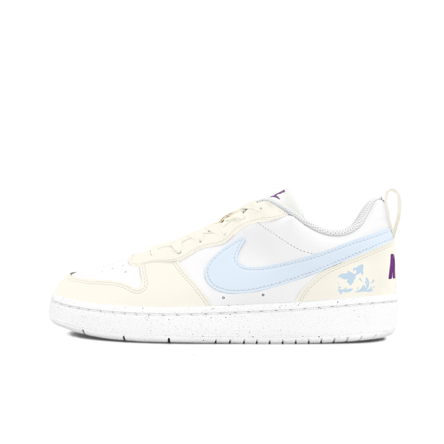 Nike Nike Court Borough Poem Carp Slip Resistant Abrasion Resistant Low top Kids' Skateboarding Shoes Ecru Teenagers