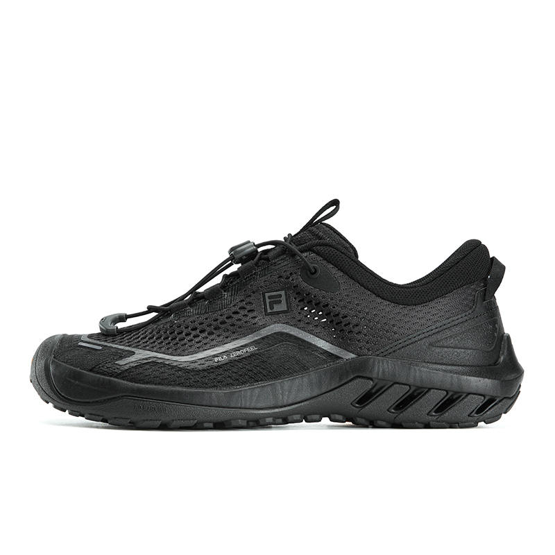 FILA ZEROFEEL IDC Cushioning Abrasion Resistant Breathable Lightweight Low top Outdoor Shoes Men's Black