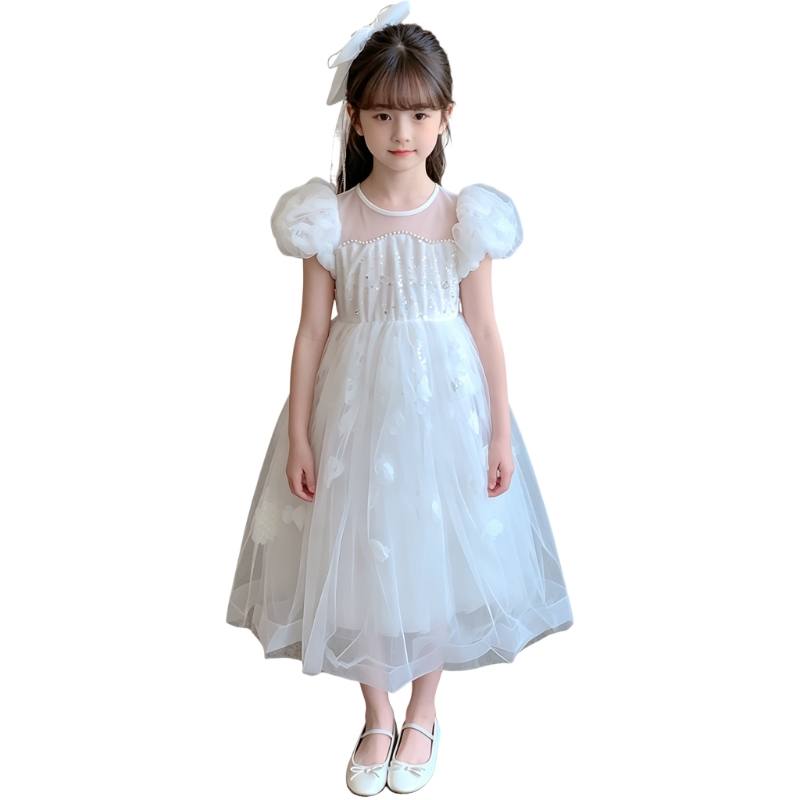 YALU Grade School Dresses Crew Neck Moderate Midi Skirt