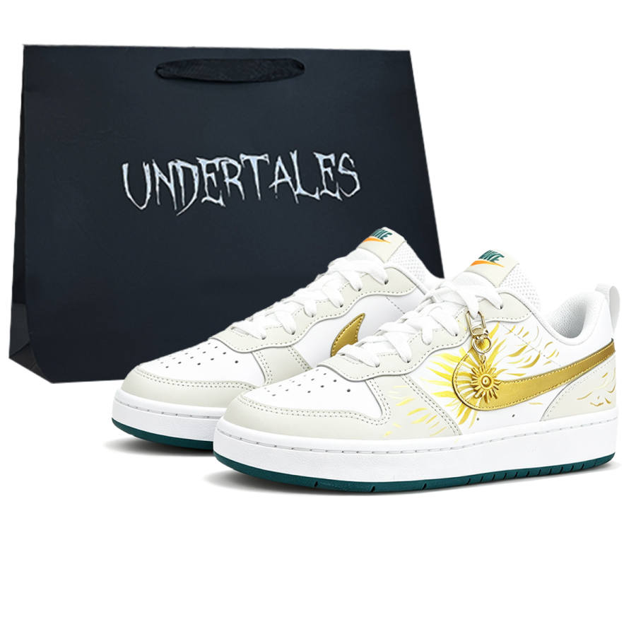 Nike Nike Court Borough 2 Synthetic Leather Low top Skateboard Shoes Women's Gold