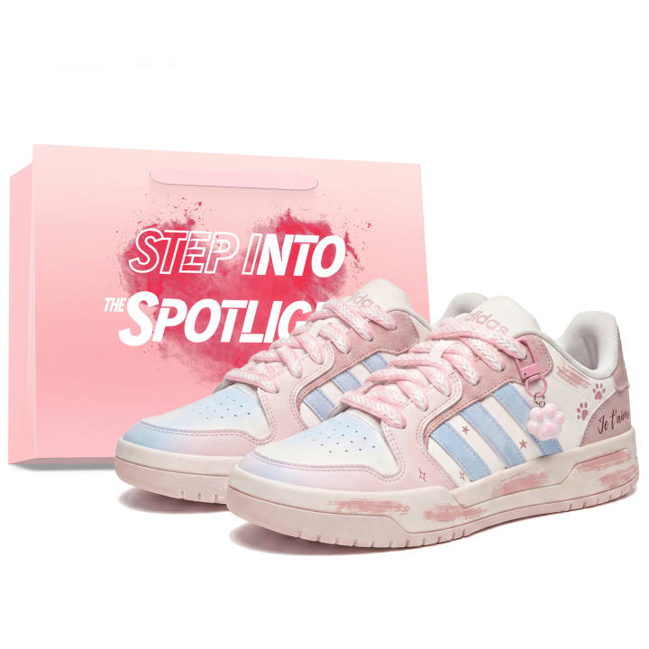 Adidas Adidas ENTRAP Skateboard Shoes Unisex Low Top Pink/Blue/Red