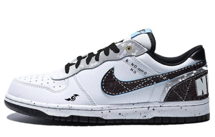 Nike Nike Big City Coating Synthetic Leather Coverage Low top Skateboard Shoes Men's Black White