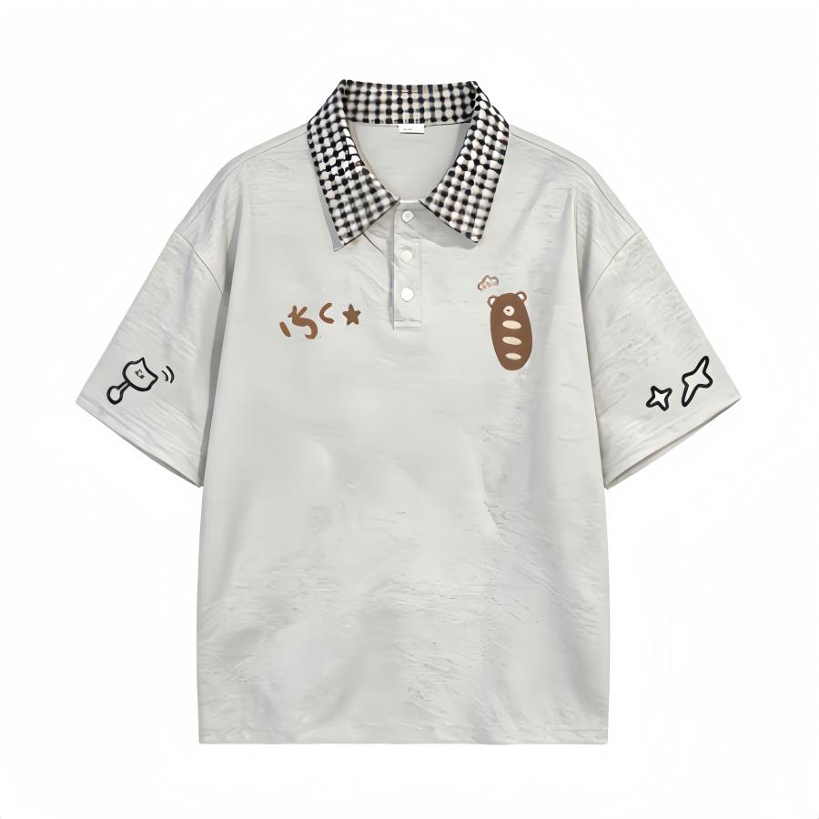 DUSHE Polo Shirts Women's White Polo Collar Thin Other