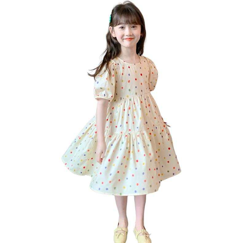 YALU Grade School Dresses Crew Neck Moderate Midi Skirt