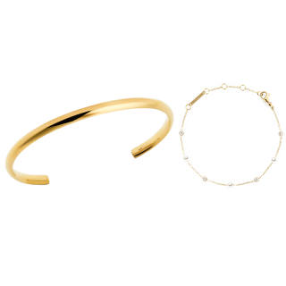 DW/DanielWellington Daniel Wellington Alloy Artificial Crystal Pearl Bangles Unisex