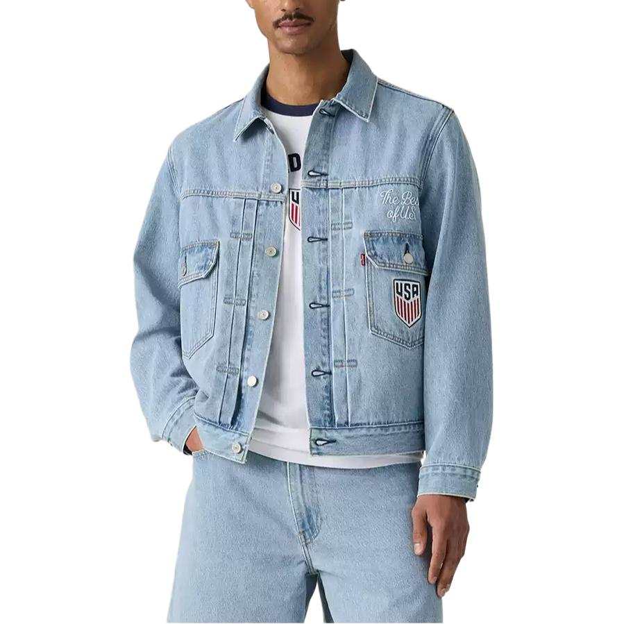 Levis Levis x SHIJIEBEIMEIGUODUI SS26 Denim Jacket Unisex