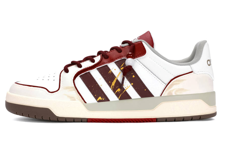 Adidas Adidas ENTRAP Slip Resistant Abrasion Resistant Low top Skateboard Shoes Unisex White Red