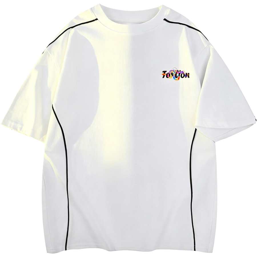 Tonlion T Shirts Unisex Half Open Collar Moderate Straight Fit