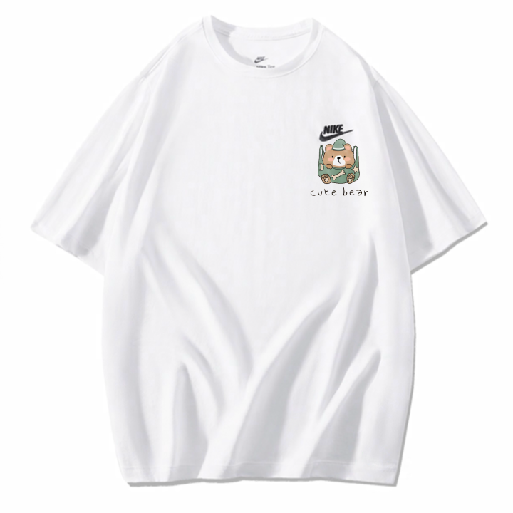 Nike Nike Sportswear T Shirts Unisex White Crew Neck Moderate Straight Fit