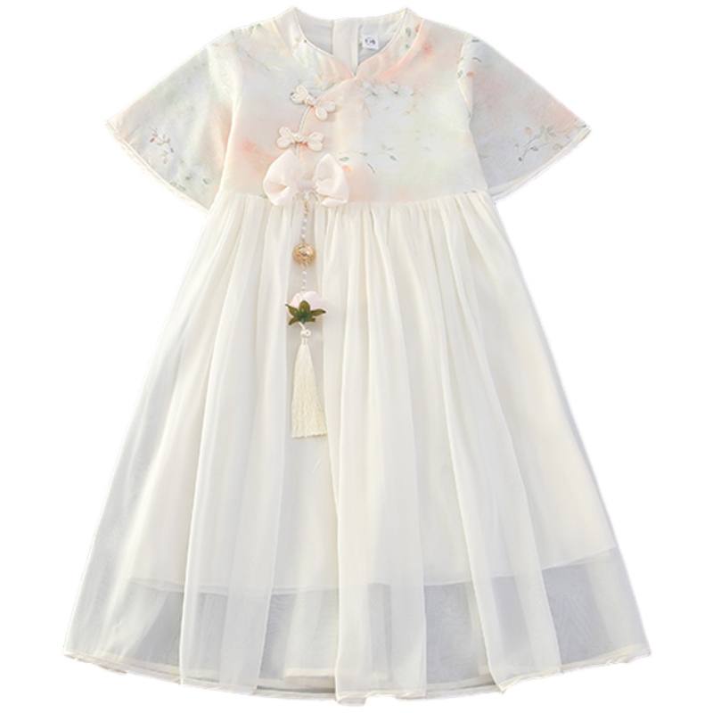 YALU Grade School Dresses Stand Collar Moderate Midi Skirt