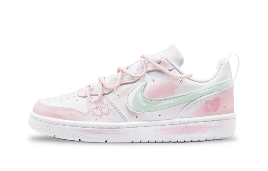 Nike Nike Court Borough Cherry Bomb, Explosive Heartbeat Coverage Lightweight Low top Skateboard Shoes Unisex Pink
