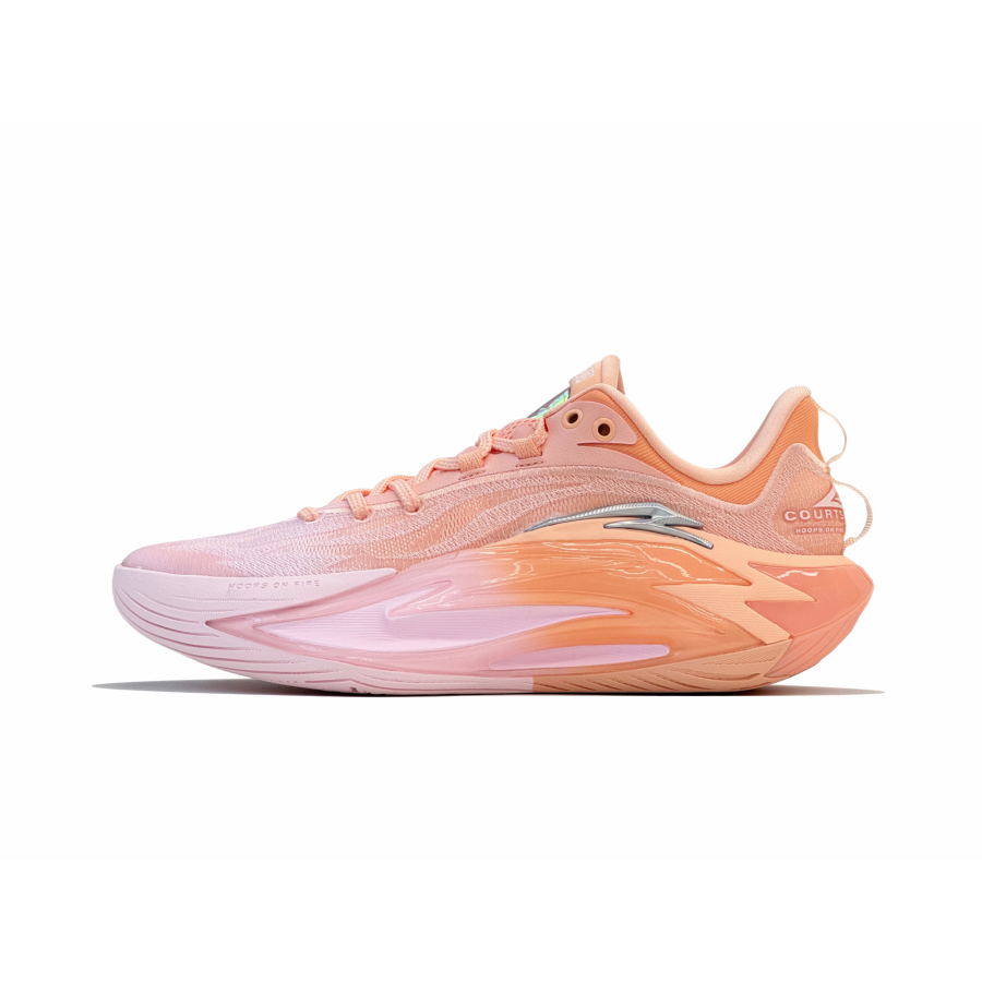 Anta Low top Sports Basketball Shoes Men's Thin Frost Pink/Pastel Pink Orange