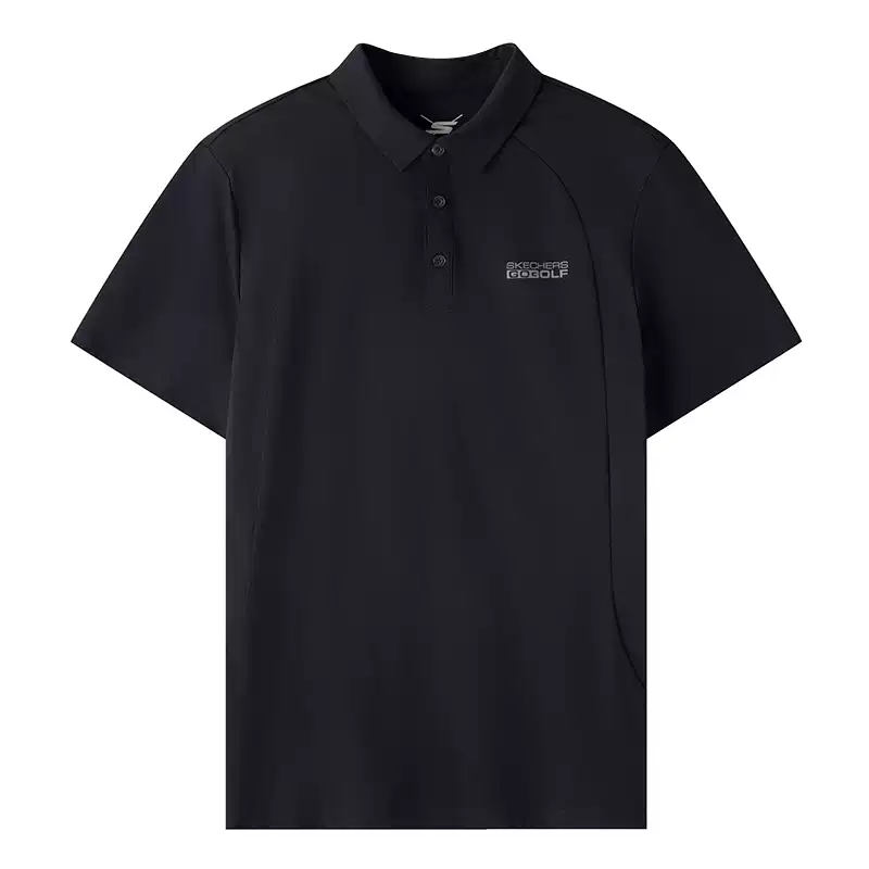 Skechers Polo Shirts Men's Smoke Black 03K8 Polo Collar Moderate Other